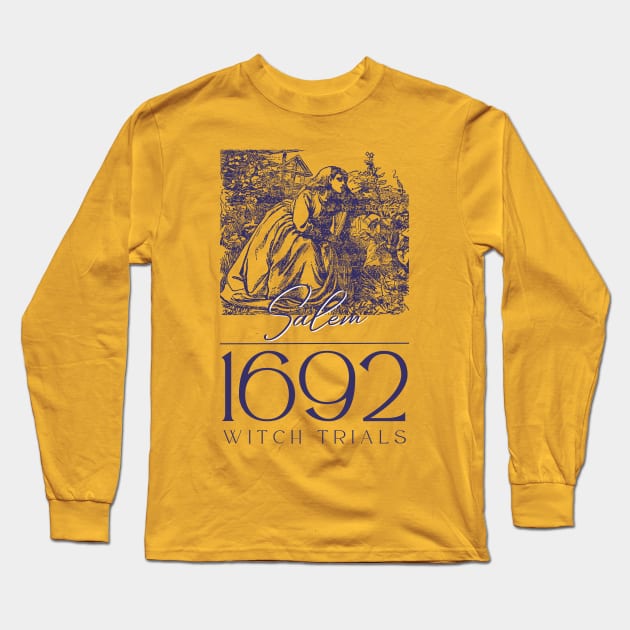 1692 Salem Witch Trials Long Sleeve T-Shirt by Golden Eagle Design Studio